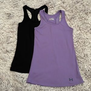 Under Armour Racerback Tank Black & Light Purple